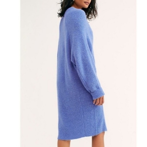 Free People | Oversized V-neck Sweater Dress / Tunic - Picture 2 of 8